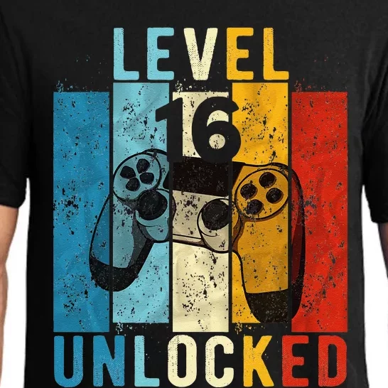 Level 16 Unlocked Video Gamer 16 Year Old 16th Birthday Gift Pajama Set