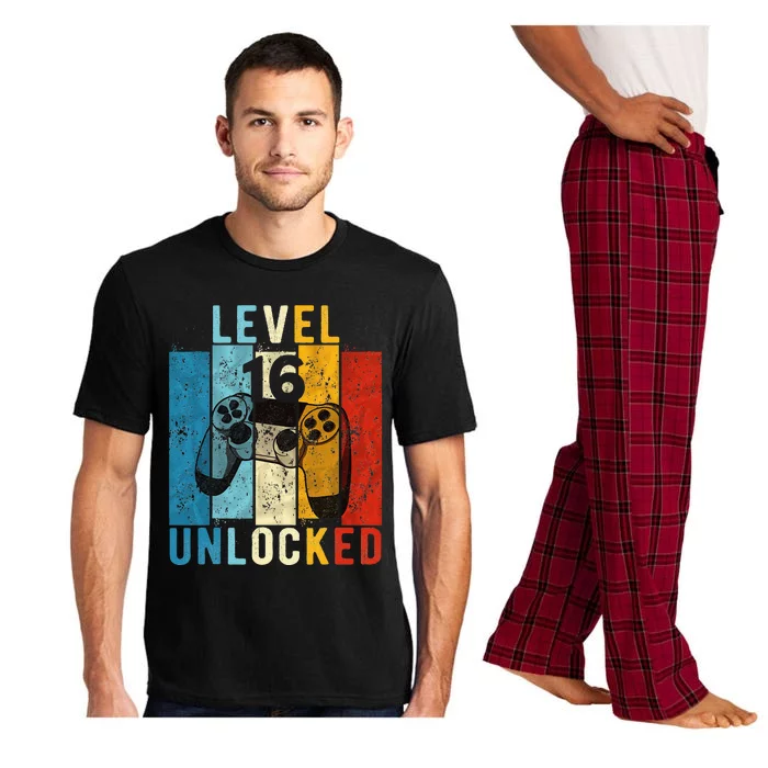 Level 16 Unlocked Video Gamer 16 Year Old 16th Birthday Gift Pajama Set