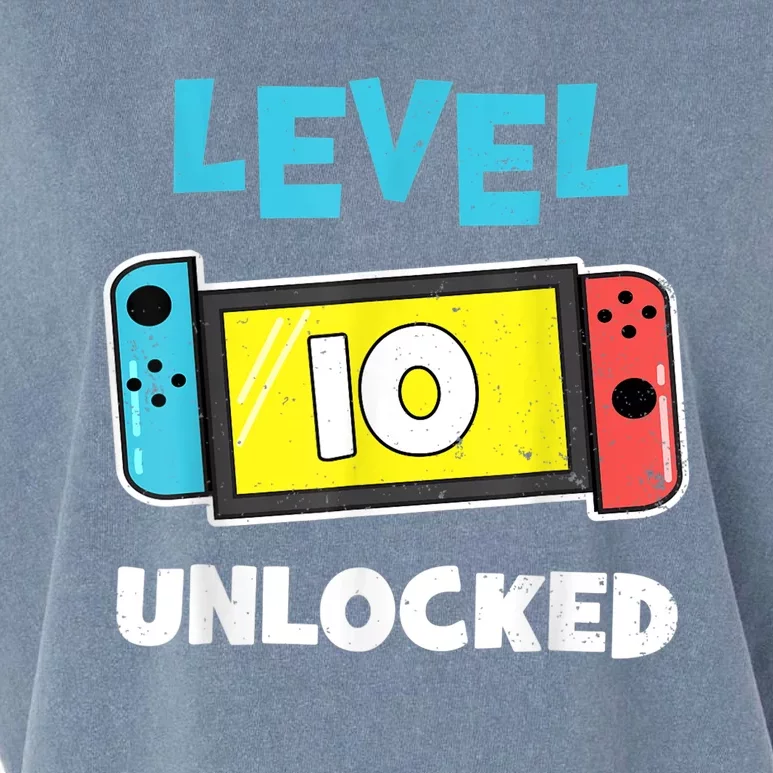 Level 10 unlocked Gamer 10th Birthday Gift Video Game lovers Garment-Dyed Women's Muscle Tee