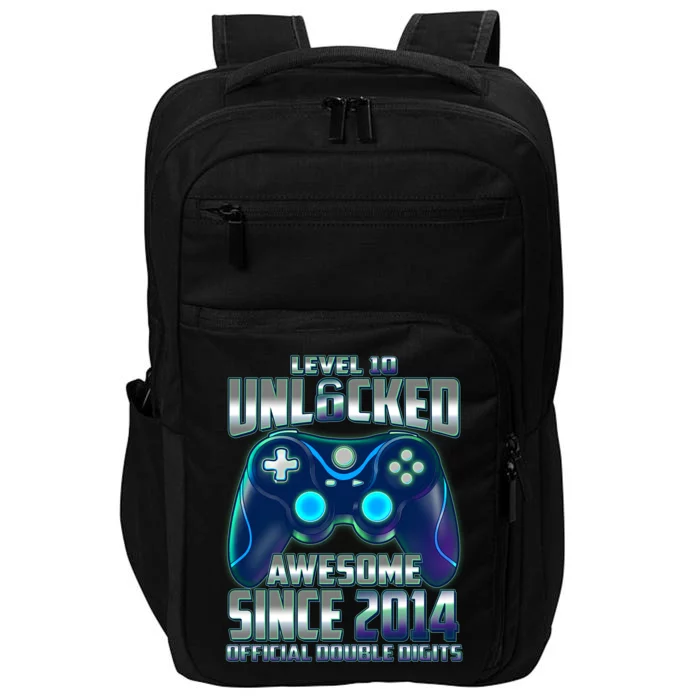 Level 10 Unlocked Awesome Since 2014 Official Double Digits Impact Tech Backpack