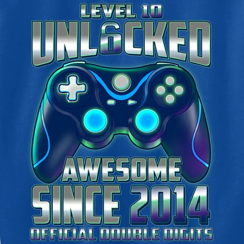 Level 10 Unlocked Awesome Since 2014 Official Double Digits Kids Sweatshirt