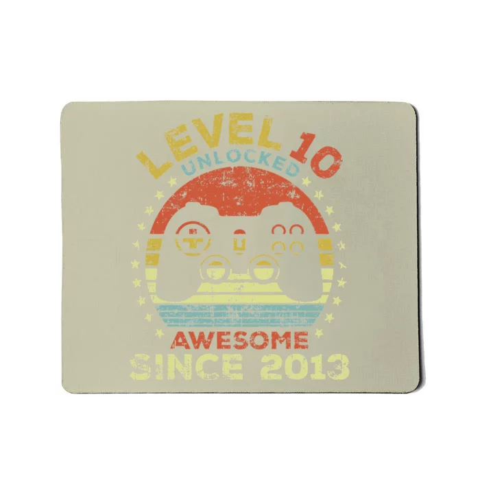 Level 10 Unlocked Awesome Since 2013 10th Birthday Gaming Mousepad