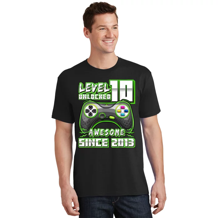 Level 10 Unlocked Awesome 2013 Video Game 10th Birthday Boy T-Shirt