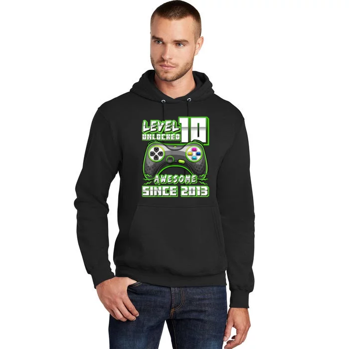 Level 10 Unlocked Awesome 2013 Video Game 10th Birthday Boy Tall Hoodie