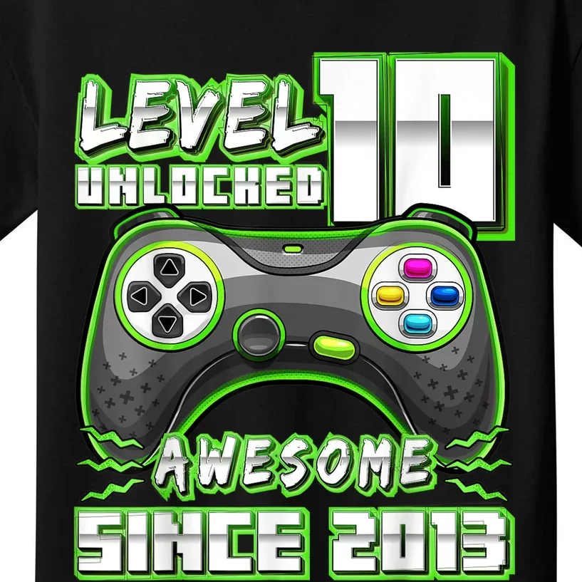 Level 10 Unlocked Awesome 2013 Video Game 10th Birthday Boy Kids T-Shirt