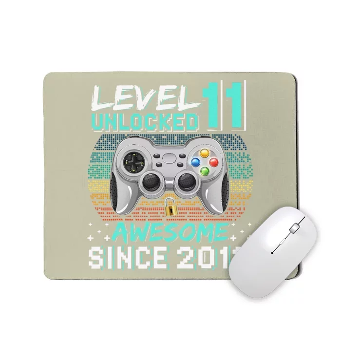 Level 11 Unlocked Awesome 2012 Video Game 11th Birthday Gift Mousepad