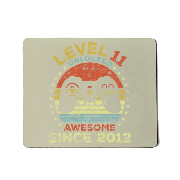 Level 11 Unlocked Awesome Since 2012 11th Birthday Gaming Mousepad