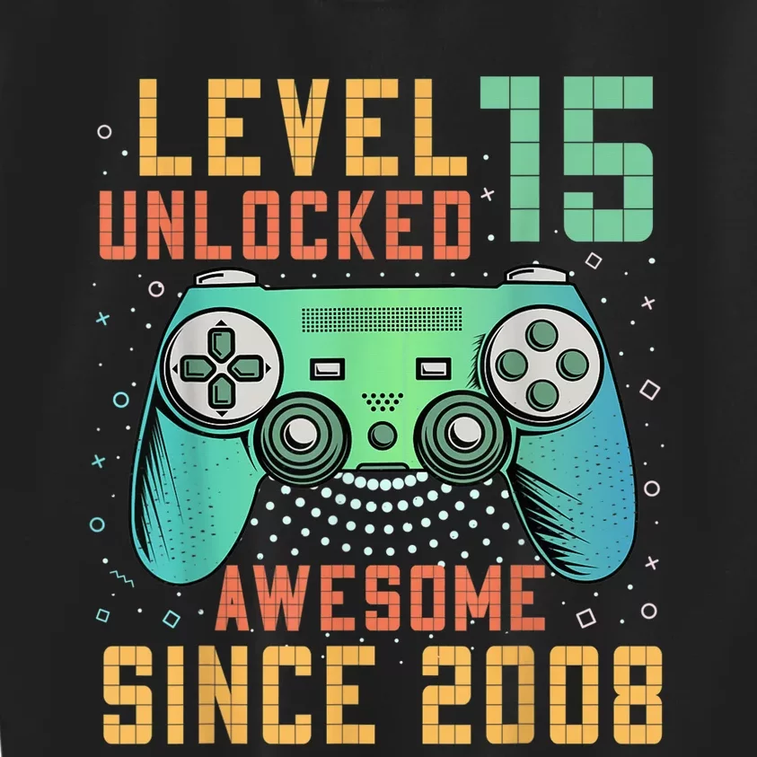 Level 15 Unlocked 15th Birthday 15 Year Old Boy Gifts Gamer Kids Sweatshirt