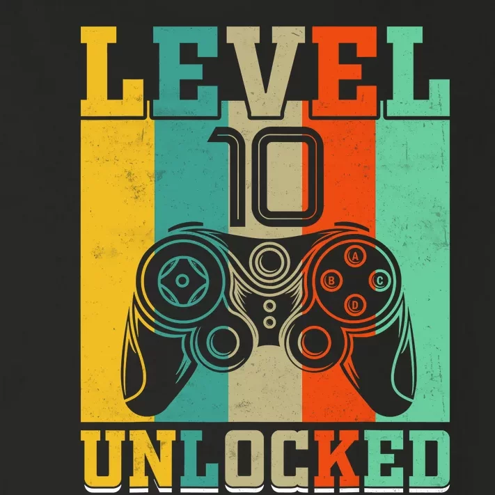 Level 10 Unlocked Birthday For Boy 10 Years Old Gamer Bday Toddler Long Sleeve Shirt