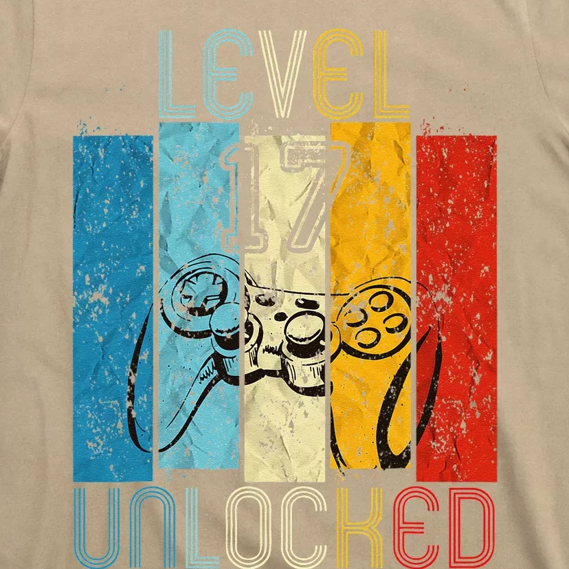 Level 17 Unlocked Funny Video Gamer 17th Birthday Gift T-Shirt