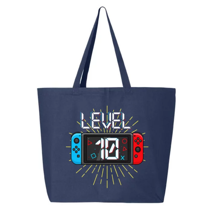 Level 10 Unlocked Gamer 10th Birthday Gift Video Game Lovers Gift 25L Jumbo Tote