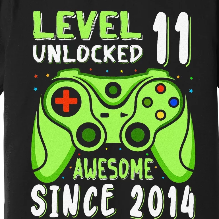 Level 11 Unlocked Awesome 2014 Video Game 11th Birthday Boy Premium T-Shirt