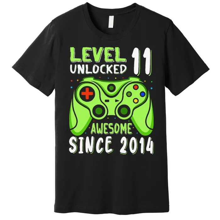 Level 11 Unlocked Awesome 2014 Video Game 11th Birthday Boy Premium T-Shirt