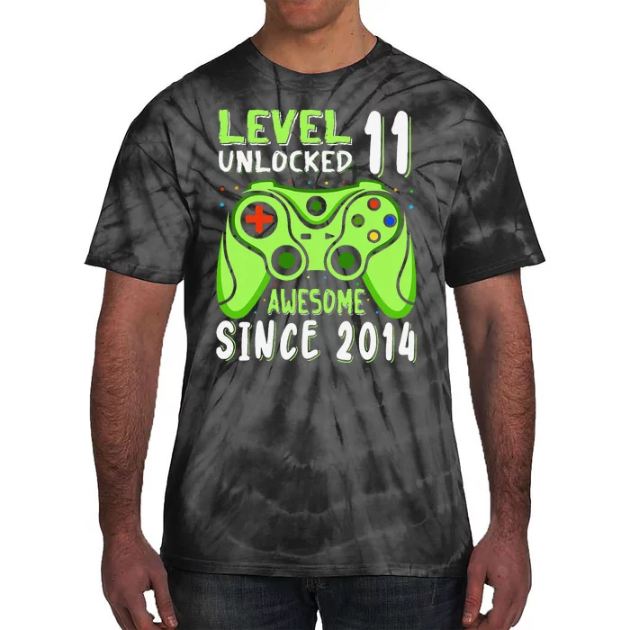 Level 11 Unlocked Awesome 2014 Video Game 11th Birthday Boy Tie-Dye T-Shirt