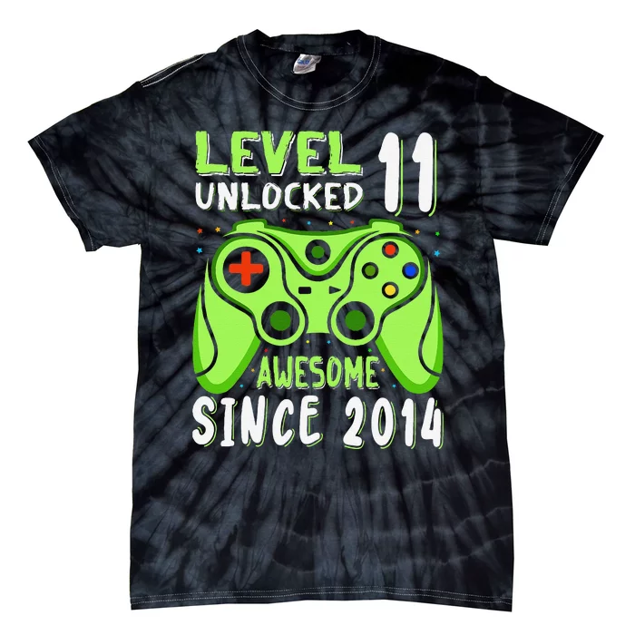 Level 11 Unlocked Awesome 2014 Video Game 11th Birthday Boy Tie-Dye T-Shirt