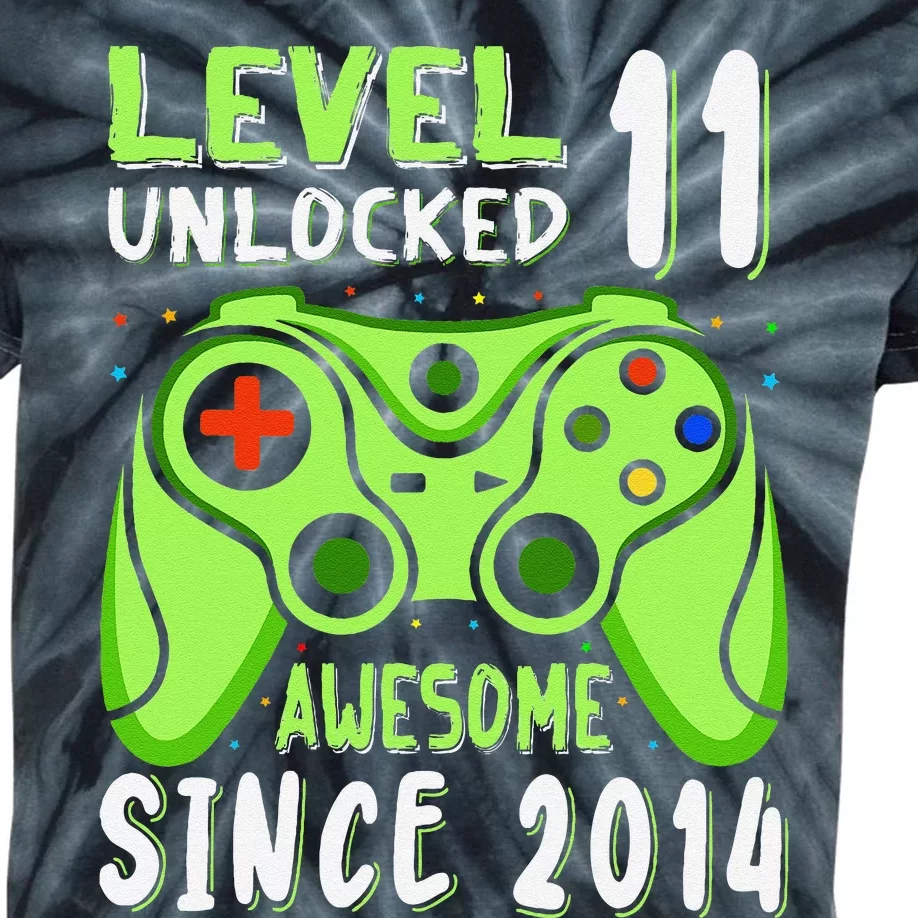 Level 11 Unlocked Awesome 2014 Video Game 11th Birthday Boy Kids Tie-Dye T-Shirt