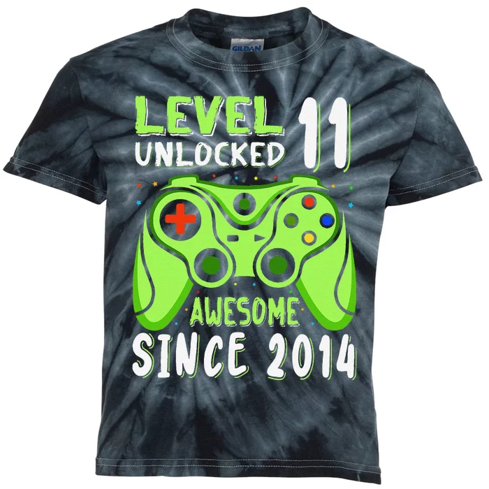 Level 11 Unlocked Awesome 2014 Video Game 11th Birthday Boy Kids Tie-Dye T-Shirt