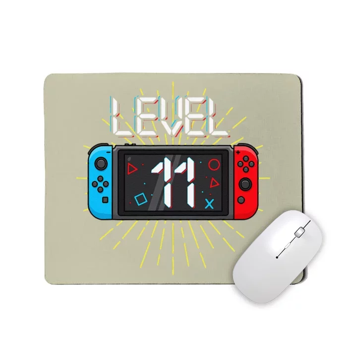 Level 11 Unlocked Gamer 11th Birthday Gift Video Game Lovers Cute Mousepad