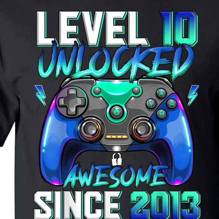 Level 10 Unlocked Awesome Since 2013 10th Birthday for Boys Tall T-Shirt