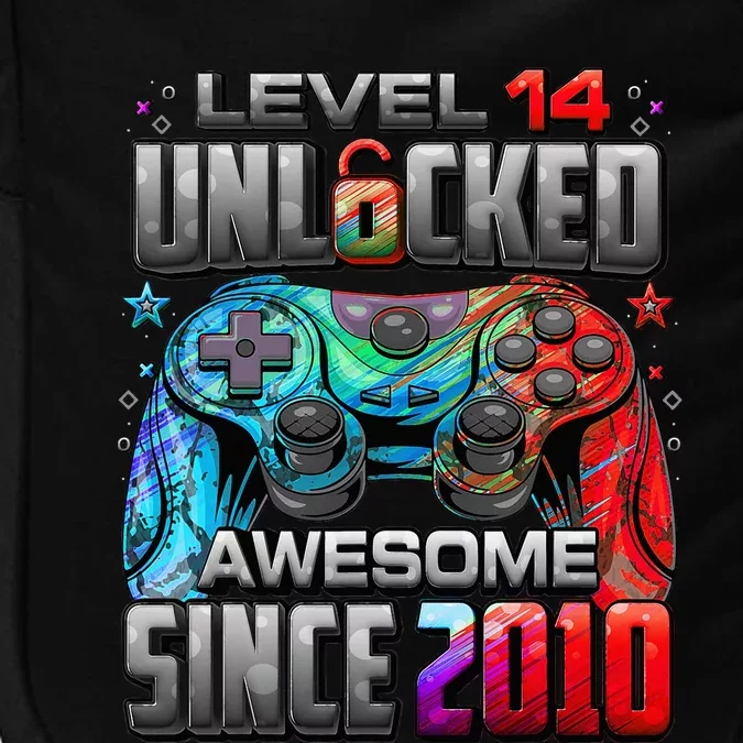 Level 14 Unlocked Awesome Since 2010 14th Birthday Gaming Impact Tech Backpack