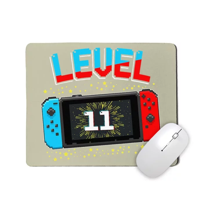 Level 11 Unlocked Gamer 11th Birthday Gift Video Game Lovers Mousepad