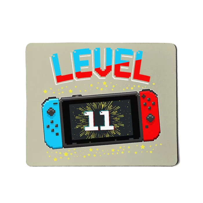 Level 11 Unlocked Gamer 11th Birthday Gift Video Game Lovers Mousepad