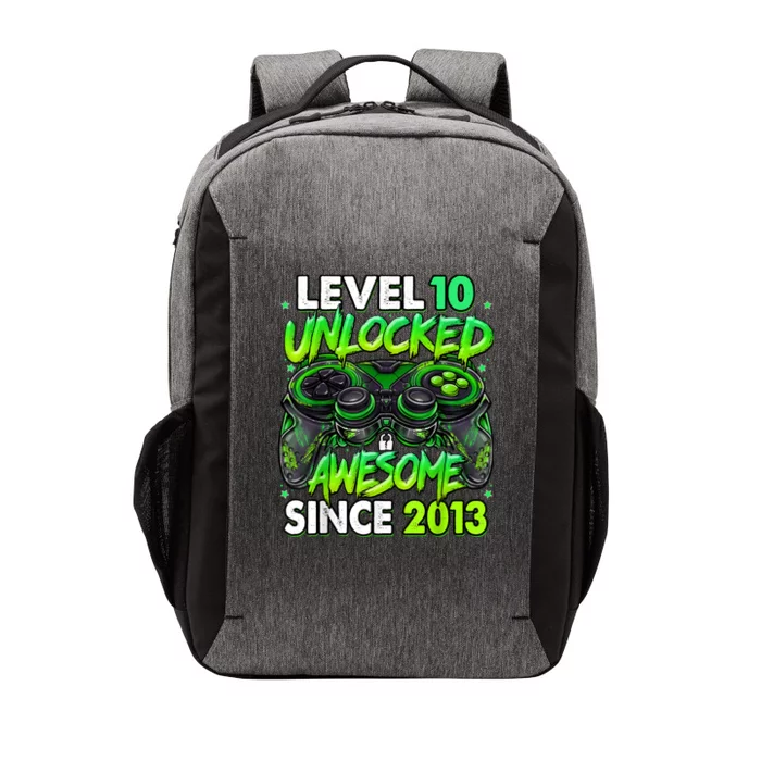 Level 10 Unlocked Awesome Since 2013 10th Birthday Gaming Vector Backpack