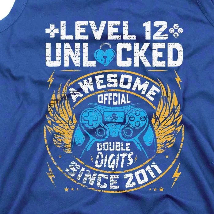 Level 12 Unlocked Awesome Since 2011 12nd Birthday Gaming Tank Top