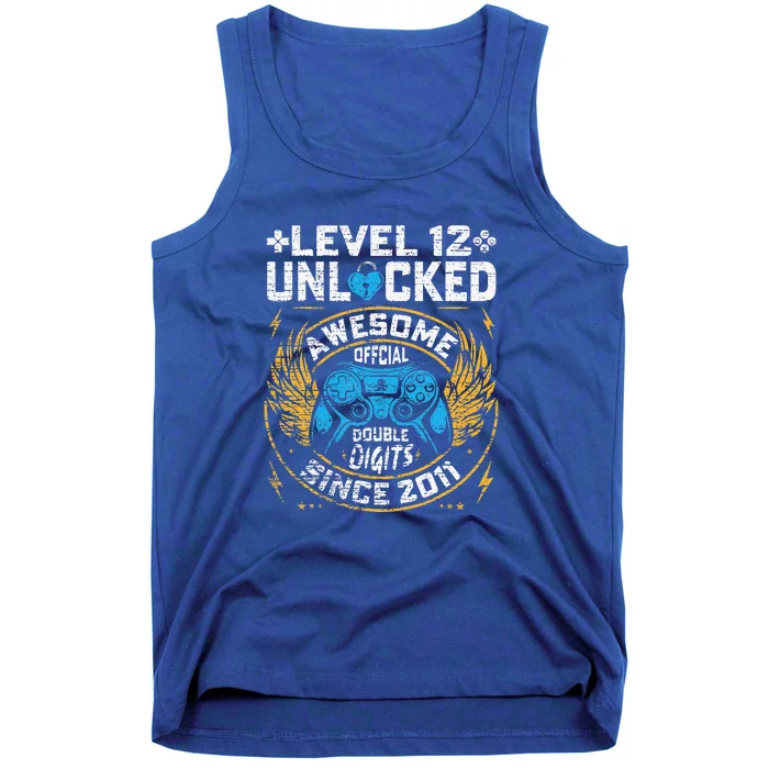 Level 12 Unlocked Awesome Since 2011 12nd Birthday Gaming Tank Top