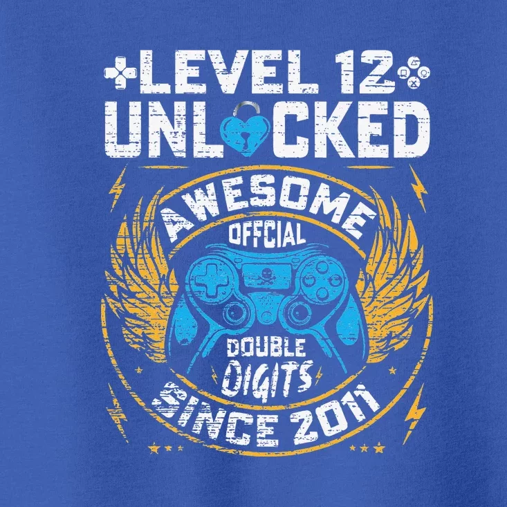 Level 12 Unlocked Awesome Since 2011 12nd Birthday Gaming Toddler T-Shirt