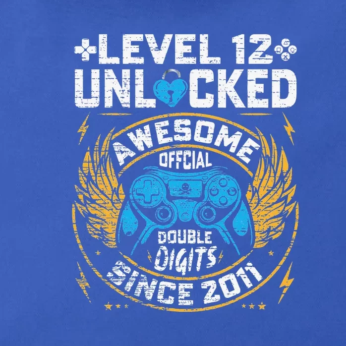 Level 12 Unlocked Awesome Since 2011 12nd Birthday Gaming Zip Tote Bag