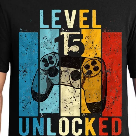 Level 15 Unlocked Video Gamer 15 Year Old 15th Birthday Gift Pajama Set