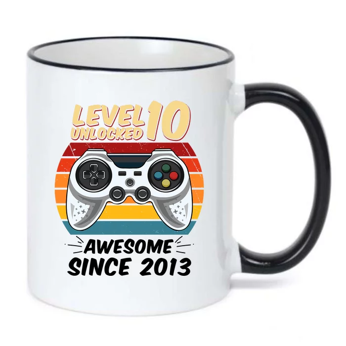 Level 10 Unlock Awesome Since 2013 Black Color Changing Mug