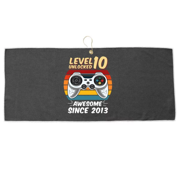 Level 10 Unlock Awesome Since 2013 Large Microfiber Waffle Golf Towel