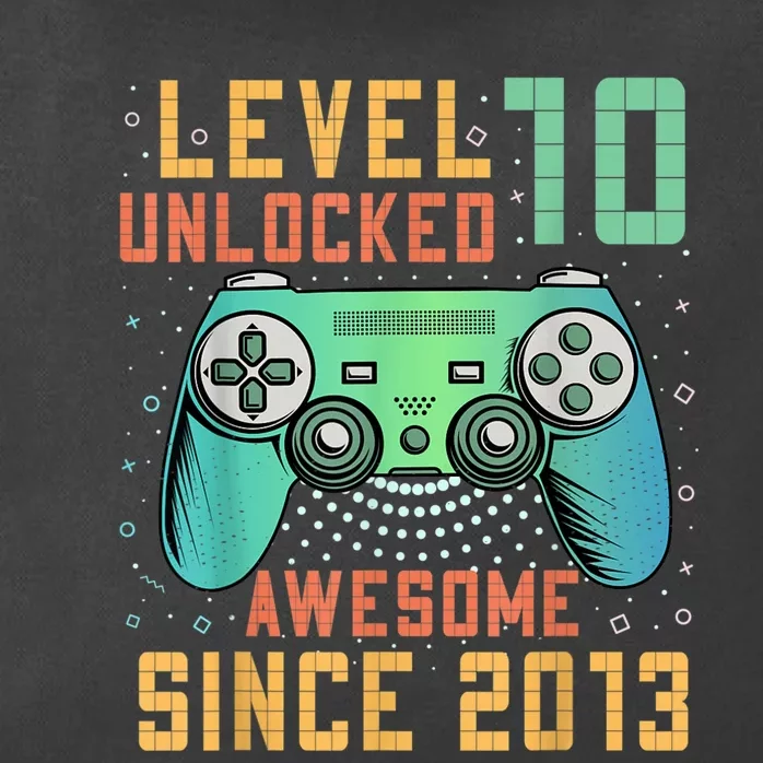 Level 10 Unlocked 10th Birthday 10 Year Old Boy Gamer Bday Zip Tote Bag