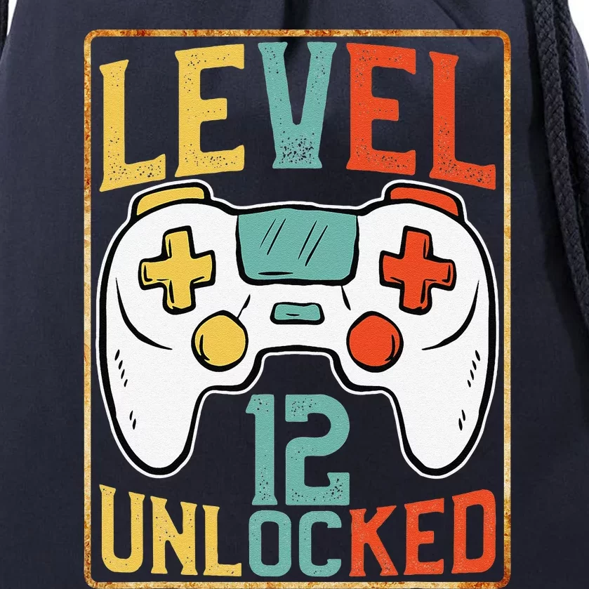 Level 12 Unlocked 12th Birthday Video Games Lover Gamer Drawstring Bag