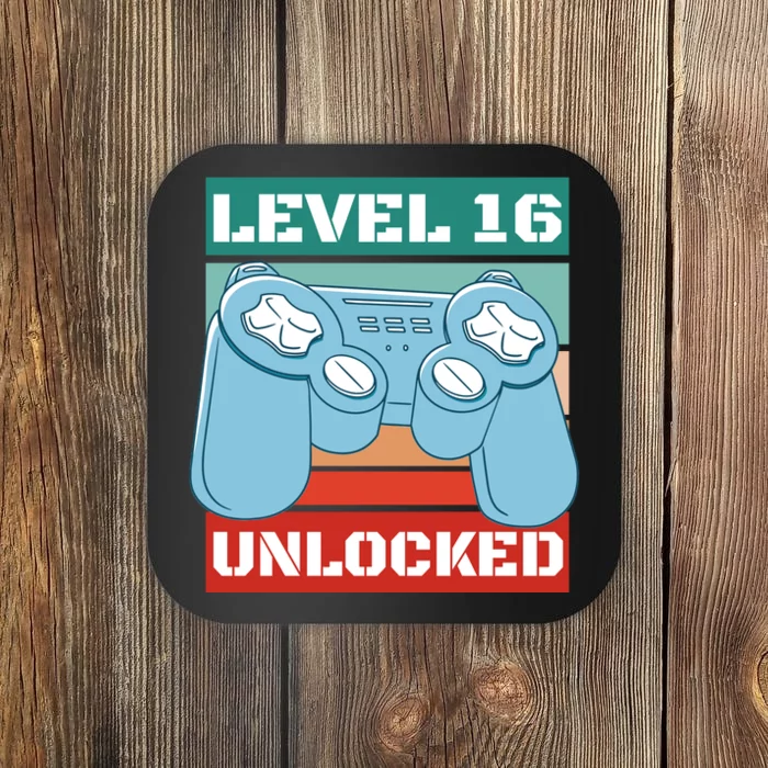 Level 16 Unlocked Gaming Retro Coaster