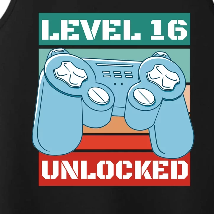 Level 16 Unlocked Gaming Retro Performance Tank