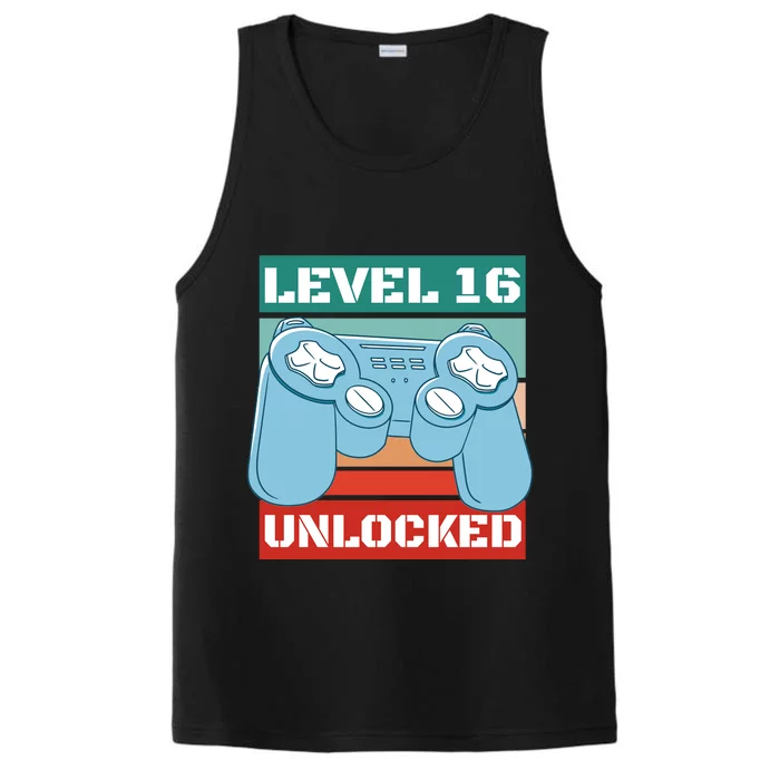 Level 16 Unlocked Gaming Retro Performance Tank