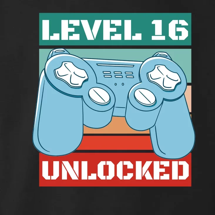 Level 16 Unlocked Gaming Retro Toddler Hoodie