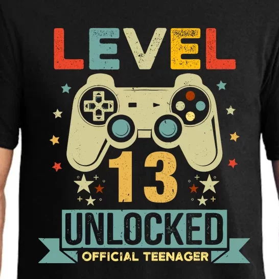 Level 13 Unlocked Teenager 13th Birthday Gamer Gift Pajama Set