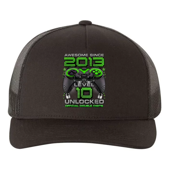 Level 10 Unlocked Awesome Since 2013 10th Birthday Gaming Yupoong Adult 5-Panel Trucker Hat