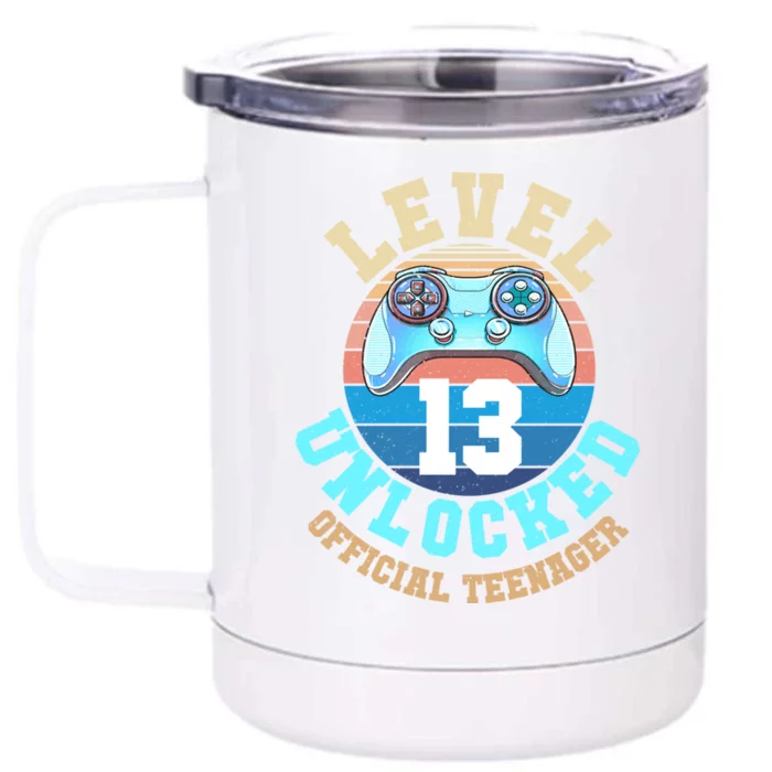 Level 13 Unlocked Video Game 13th Birthday Front & Back 12oz Stainless Steel Tumbler Cup