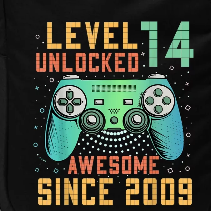 Level 14 Unlocked 14th Birthday 14 Year Old Boy Gamer Bday Impact Tech Backpack