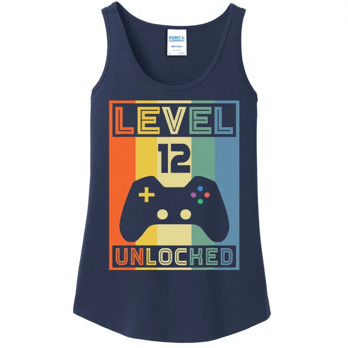 Level 12 Unlocked Video Gamer 12th Birthday Gaming Gift Ladies Essential Tank