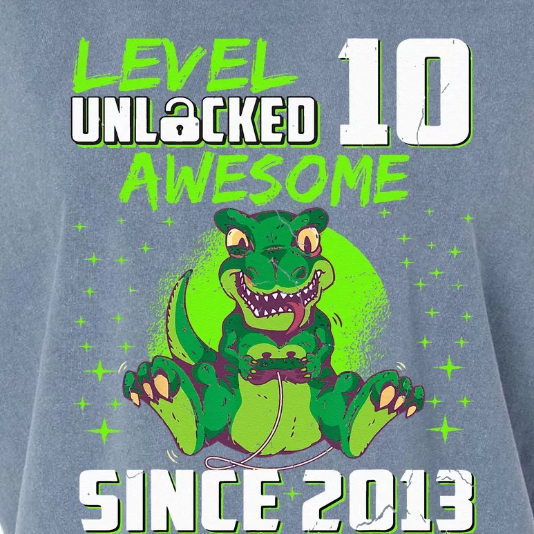 Level 10 Unlocked Awesome Since 2013 10th Birthday Gaming Garment-Dyed Women's Muscle Tee