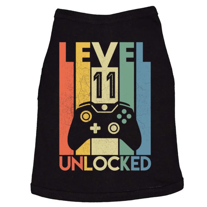 Level 11 Unlocked Funny Video Gamer 11th Birthday Gift Doggie Tank