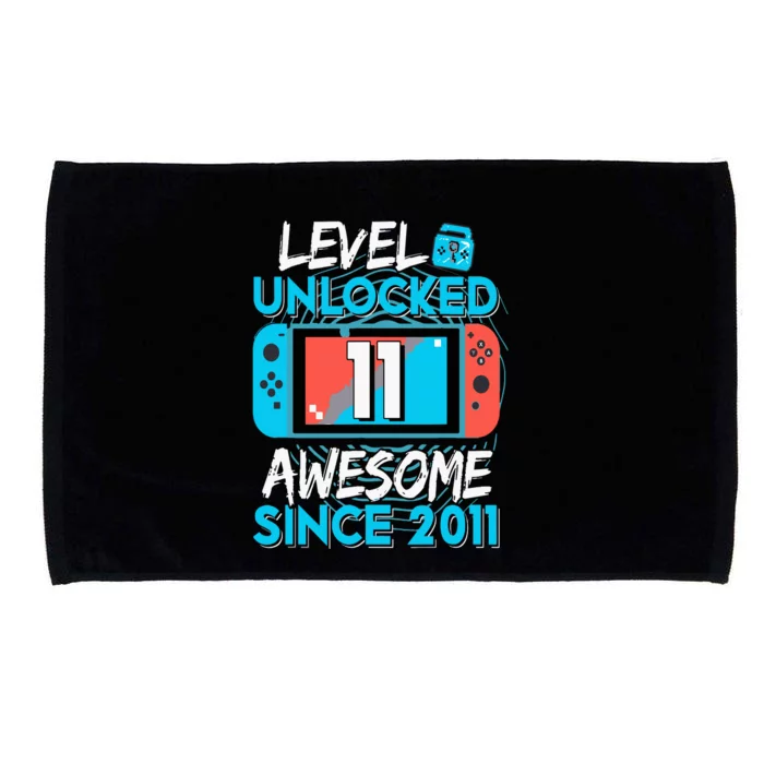 Level 11 Unlocked Awesome 2011 Funny Video Gamer Microfiber Hand Towel