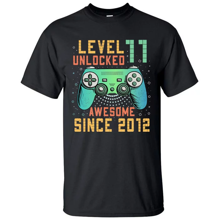 Level 11 Unlocked 11th Birthday 11 Year Old Boy Gifts Gamer Tall T-Shirt