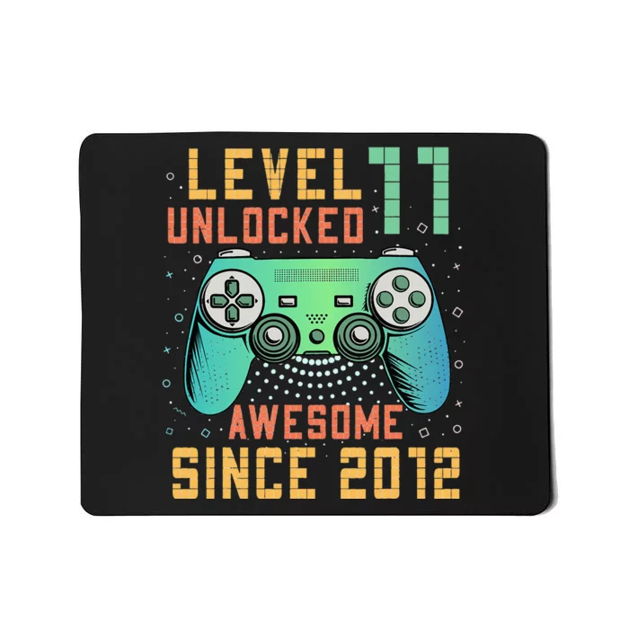 Level 11 Unlocked 11th Birthday 11 Year Old Boy Gifts Gamer Mousepad